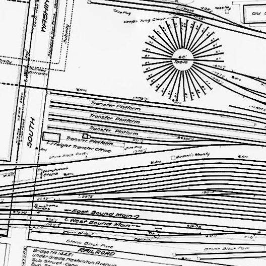 Station Map - Tracks & Structures, The Delaware, Lackawanna & Western R.R.