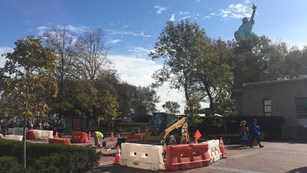Renovation on Liberty Island