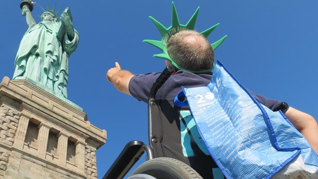 Information on physical/mobility while inside the Statue of Liberty.