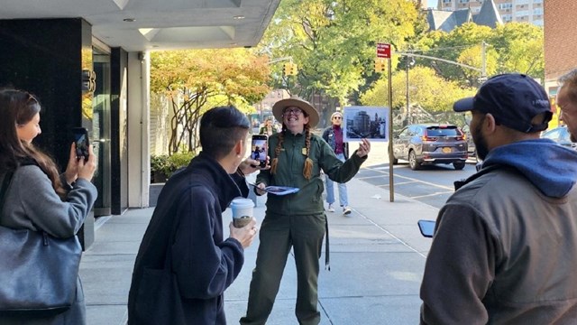 Educational images of leaning at Stonewall National Monument