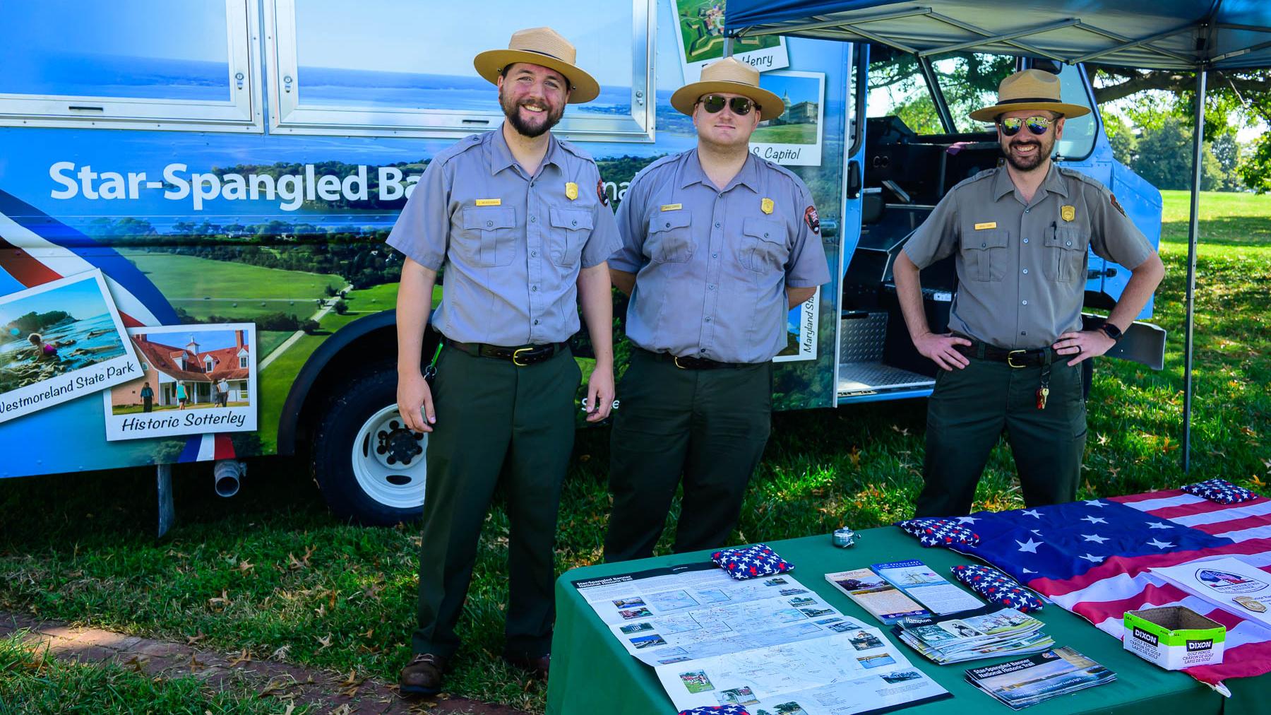 Rangers with the History Machine, taken by NPS/Ervin