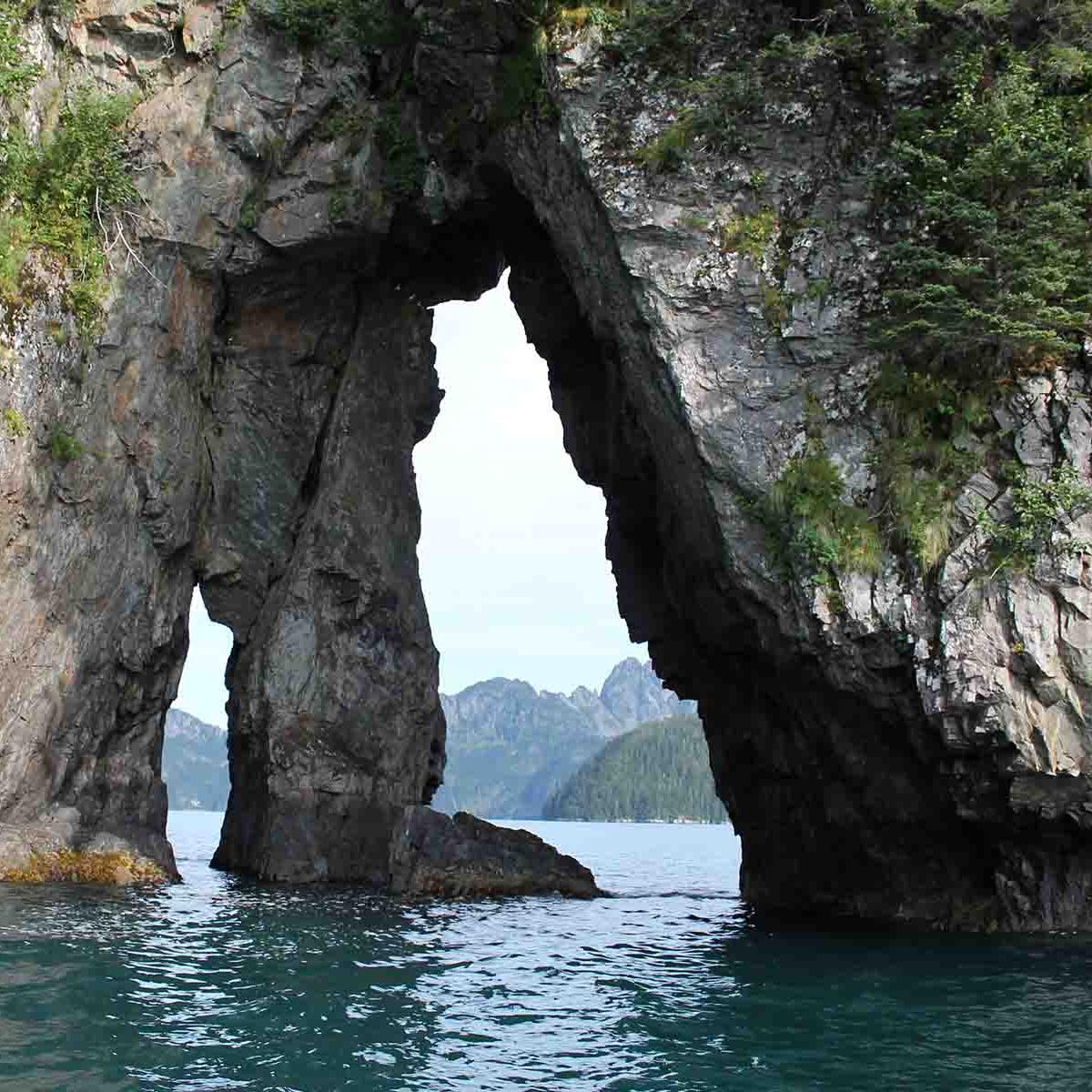 Rock formations in the ocean.