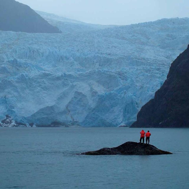 A tidewater glacier.