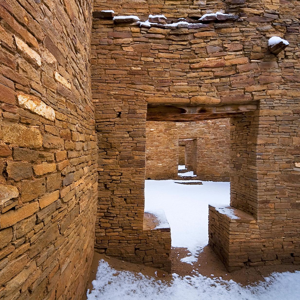 Series of T-doors in Pueblo Bonito, Chaco Culture NHP