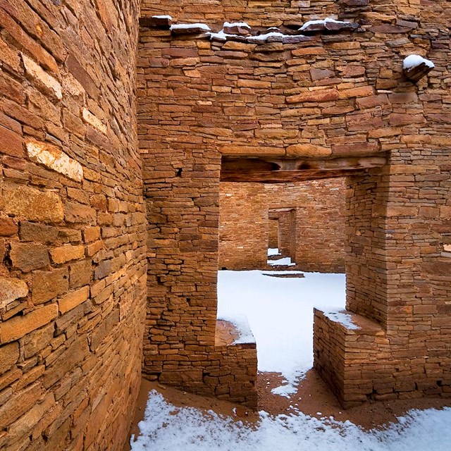 Series of T-doors in Pueblo Bonito, Chaco Culture NHP