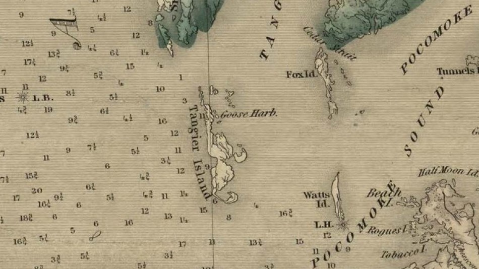 Tangier Island, ca. 1859, Virginia Places, George Mason University