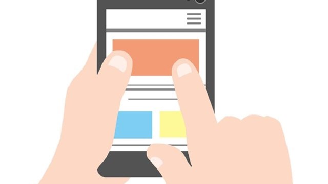 Cartoon hands using touch screen