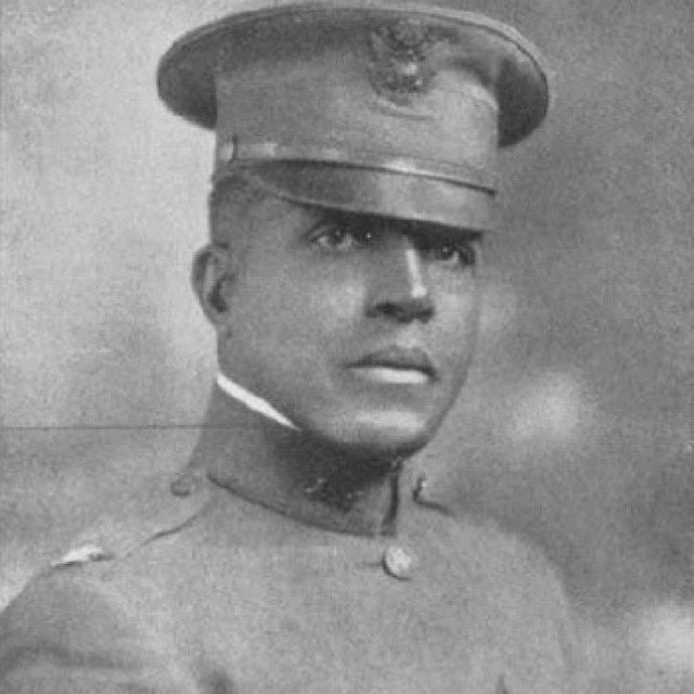 Photo of a soldier. Photo Credit: National Afro-American Museum & Cultural Center. 