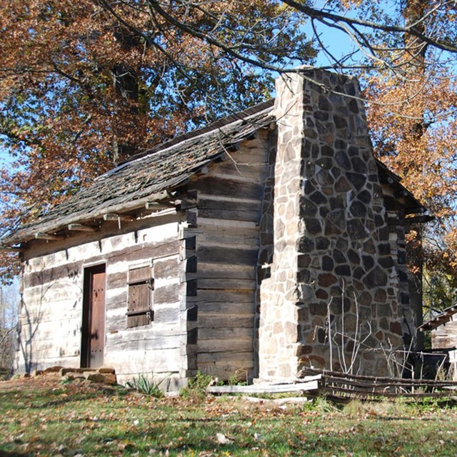 Lincoln's Childhood Cabin. NPS photo.