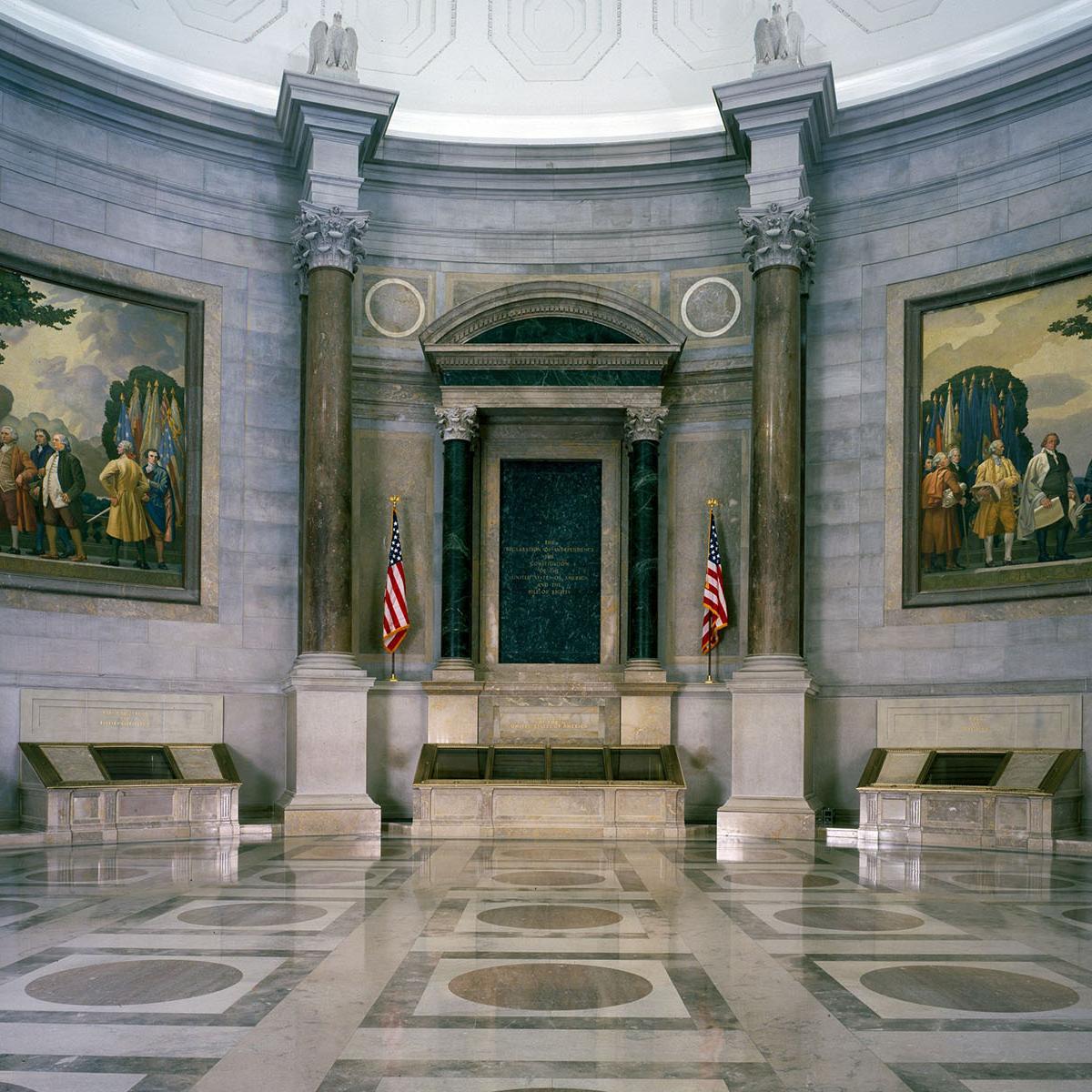The room with the US Constitution at NARA. By Highsmith. LOC photo