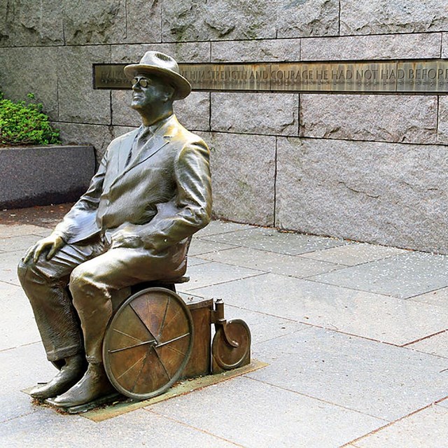 Franklin Delano Roosevelt Memorial statue