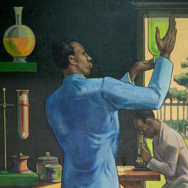 Painting by Millard Sheets in the Department of Interior building, DC. LOC photo