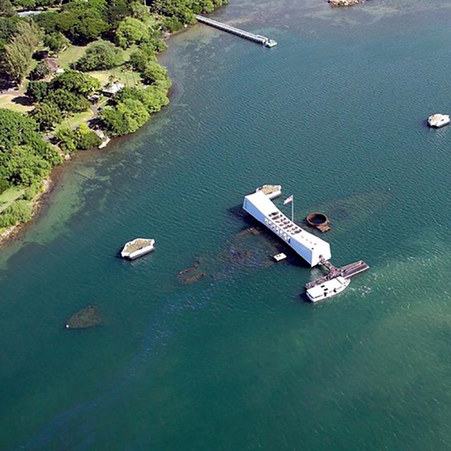The USS Arizona, US Navy photo