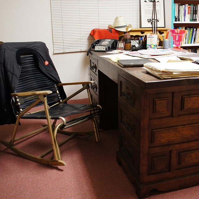 Cesar Chavez's desk. NPS photo