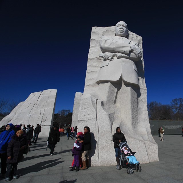 The Stone of Hope showing Martin Luther King, Jr.