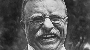 Theodore Roosevelt's trademark smile.