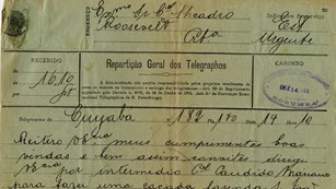 photo of an old telegram 