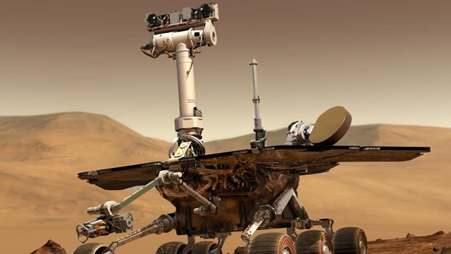 Artist Rendition of a Rover on Mars 