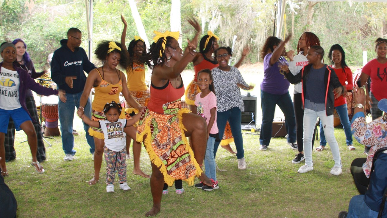 Pan African dancers perform