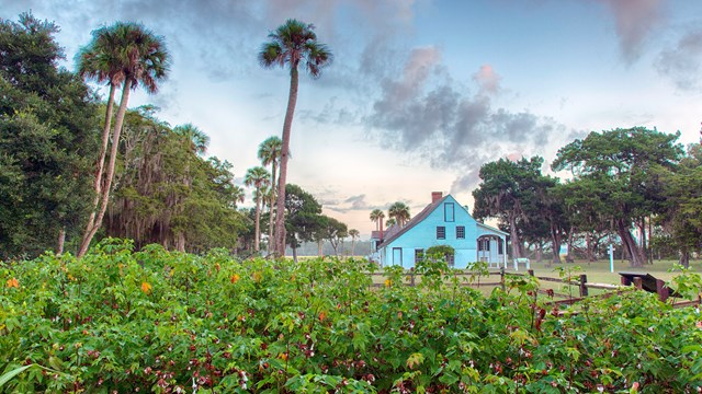 plantation kitchen house and garden