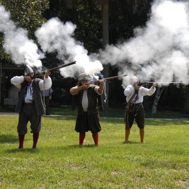 musket firing demonstration