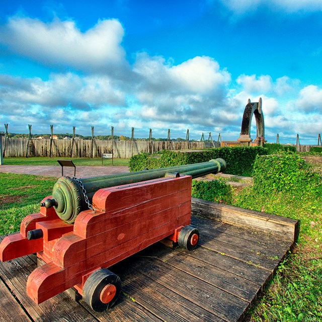 cannon in fort exhibit