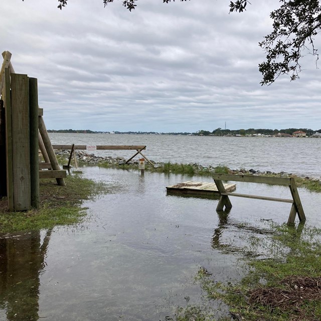 flooding around the fort walls