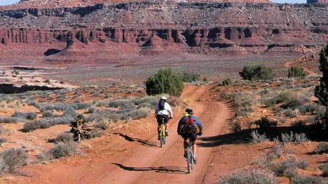 Bikers in Canyonlands