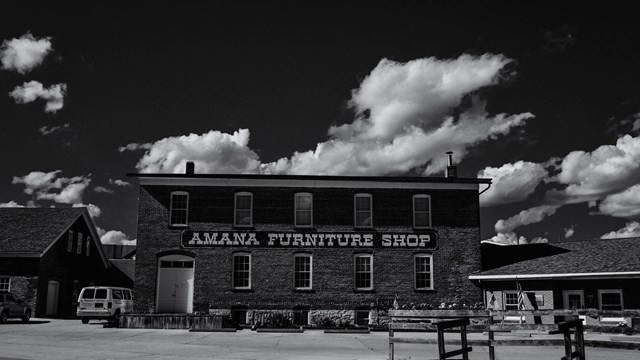 exterior of the amana furniture shop