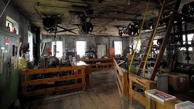 interior of the machine shop