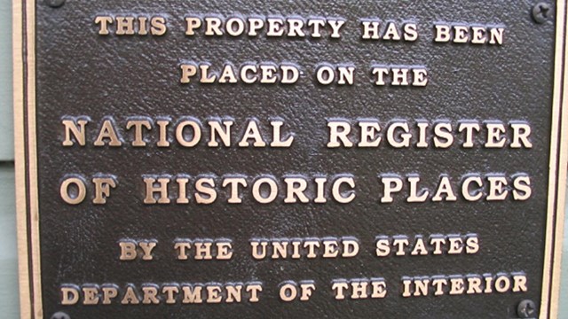 image of a national register plaque