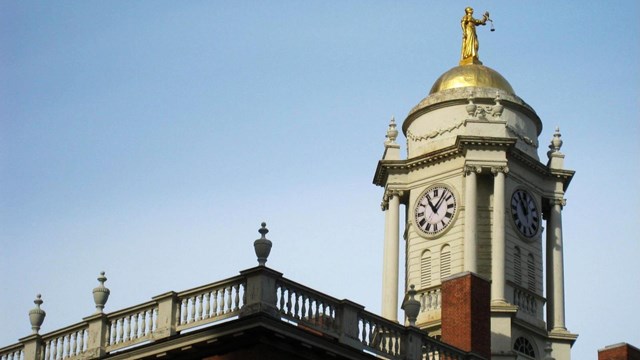 view of the top of the old statehouse