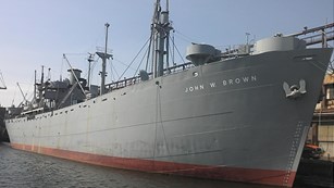 SS John Brown on the water