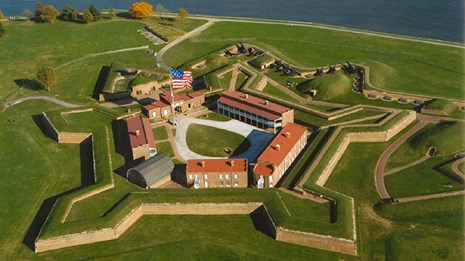 Aerial view of Fort McHenry  