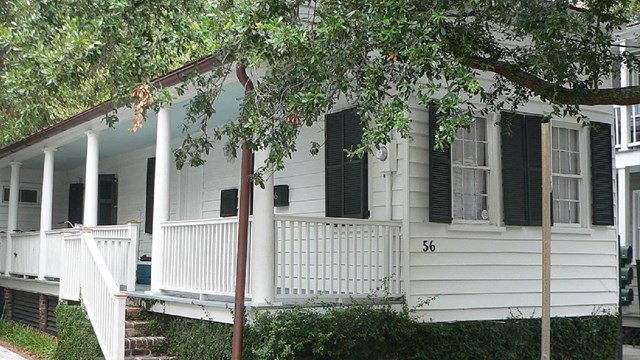 photo of small white house
