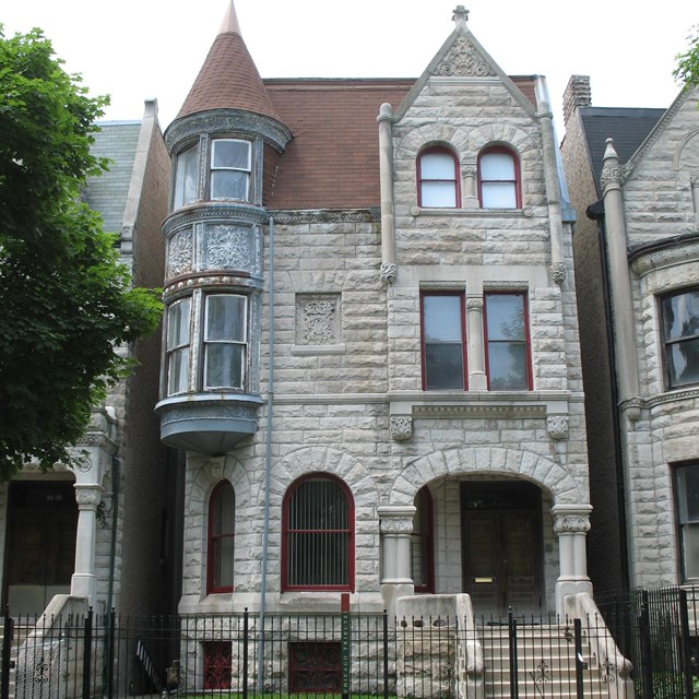 19th century Gothic style home. 