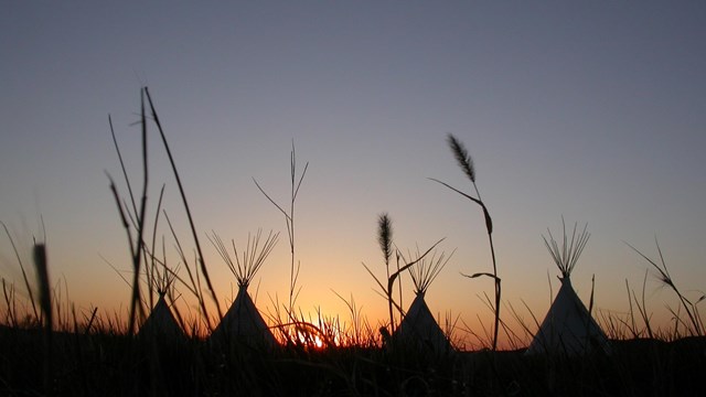 teepees outside of fort union trading post