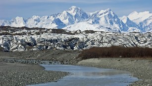 Glacier covered mountain. NPS photo. 