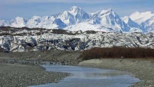 Glacier covered mountain. NPS photo.