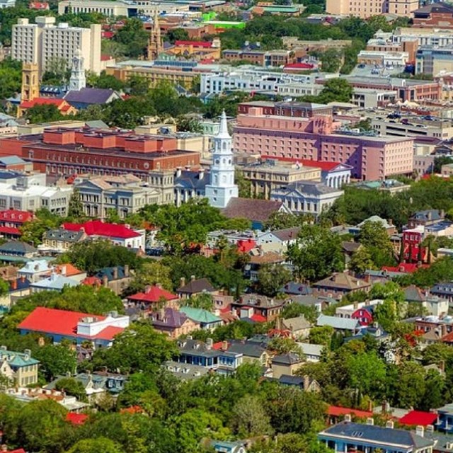Aerial of large city. CC0