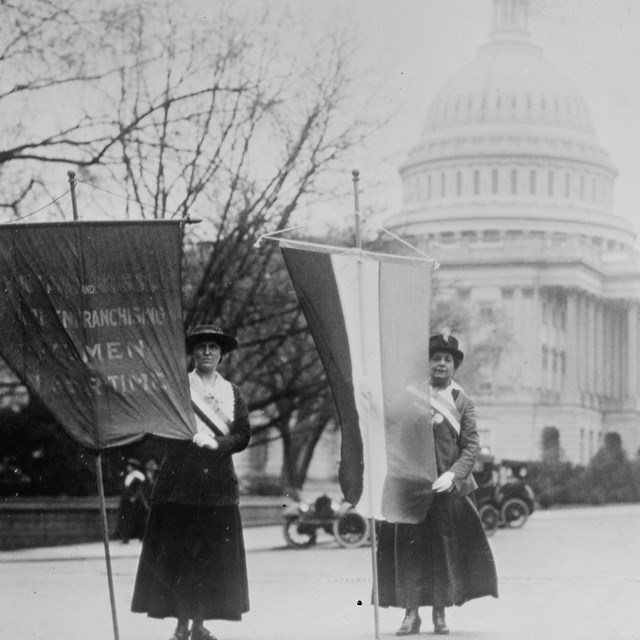 Photo of women with signs 