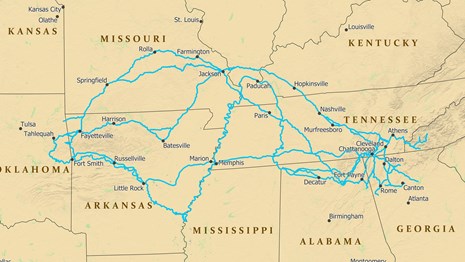 Cherokee Trail Of Tears Map Plan Your Visit - Trail Of Tears National Historic Trail (U.s. National  Park Service)