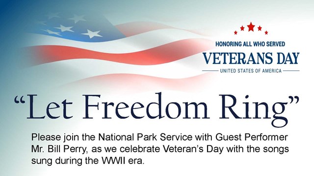 A flyer reads "Let Freedom Ring" with a red, white, and blue graphic.