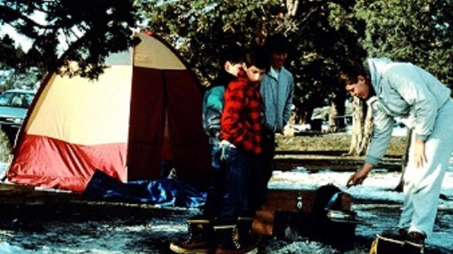 Family camping at the Indian Well campground. NPS Photo