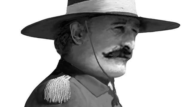 man with mustache in spanish military uniform