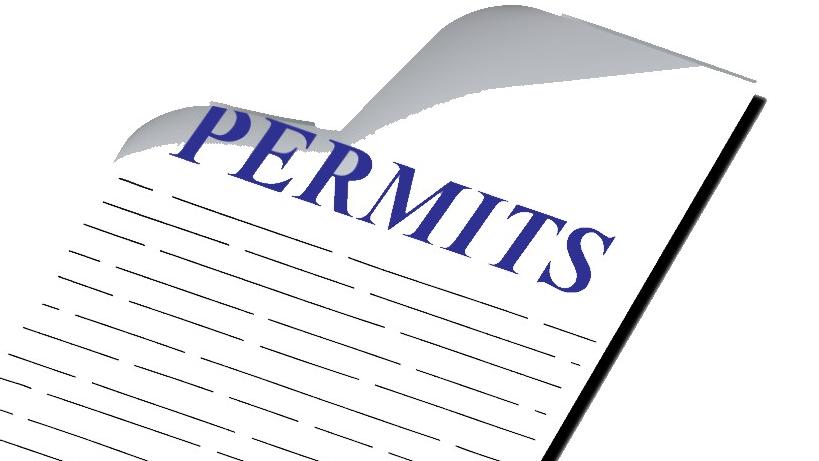 stock image of permit paper
