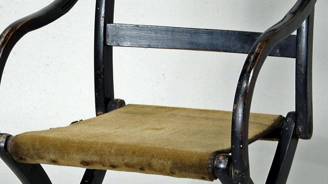 Chairs and Table used by Generals Lee and Grant at Surrender at Appomatox Court House