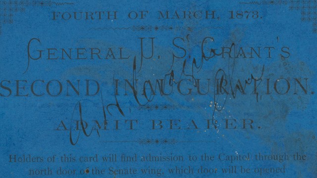 Admittance Card, "U. S. Grant's Second Inauguration"