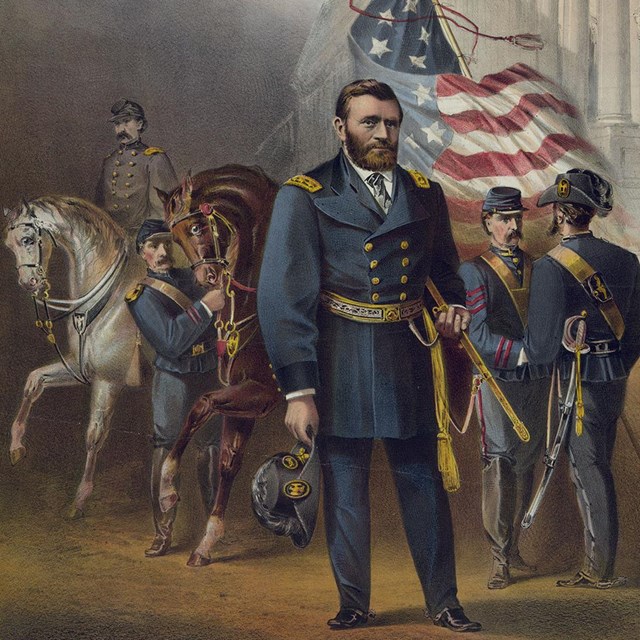 Color Lithograph Gen. Ulysses S. Grant.