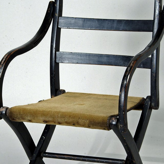 Chairs and Table used by Generals Lee and Grant at Surrender at Appomatox Court House
